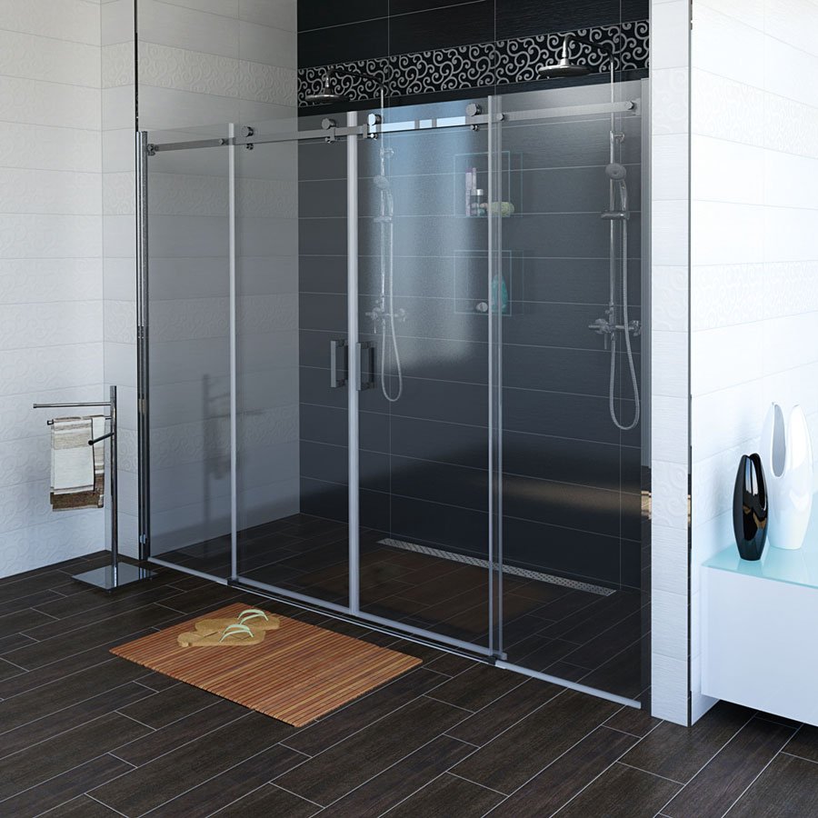 Gelco DRAGON sprchové dveře 1700mm čiré bezpečnostní sklo 8 mm s povrchovou úpravou COATED GLASS. Výška dveří je 200 cm