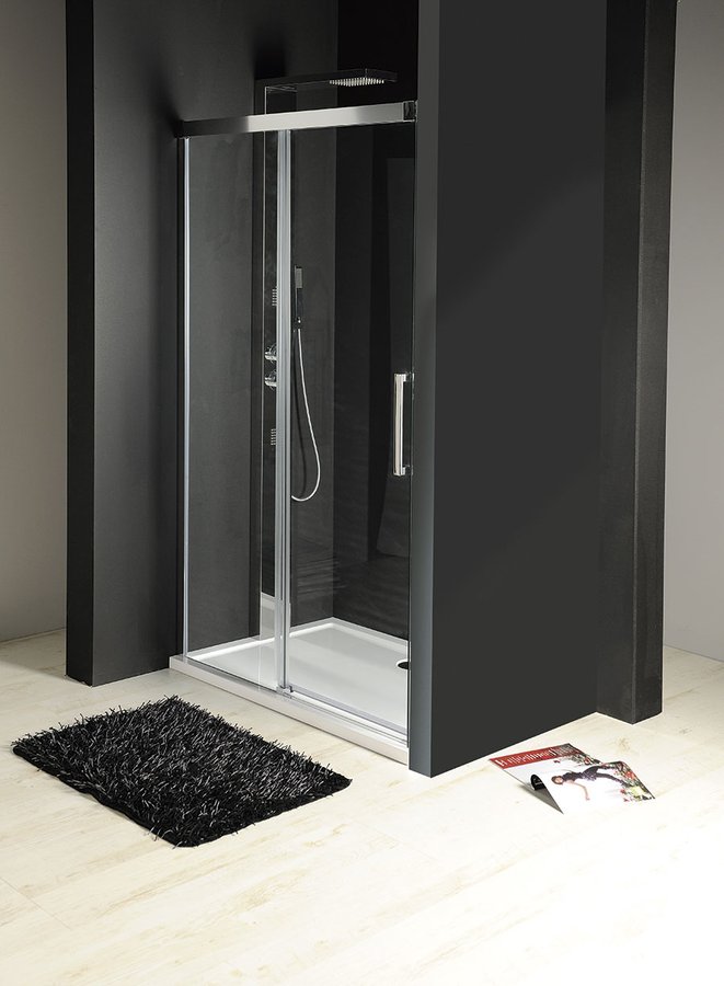 Gelco FONDURA sprchové posuvné dveře 1200mm soft close zavírání, čiré sklo 8mm