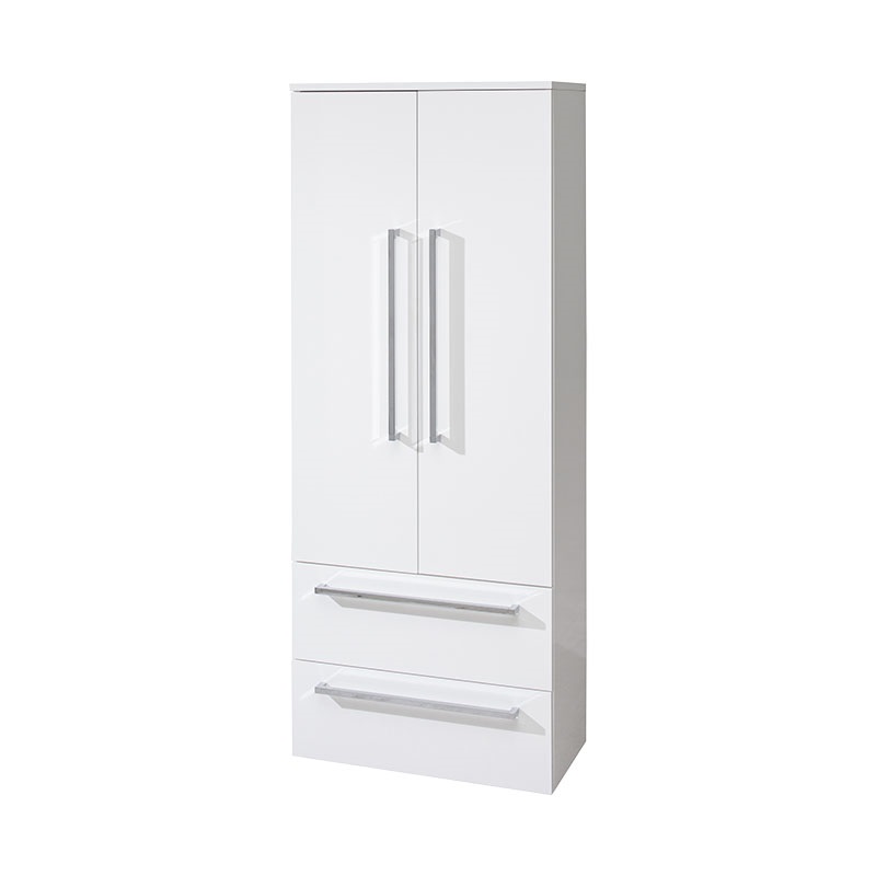 Mereo Koupelnová skříňka, závěsná bez nožiček, bílá/bílá Rozměr skříňky 600x1630x330 mm