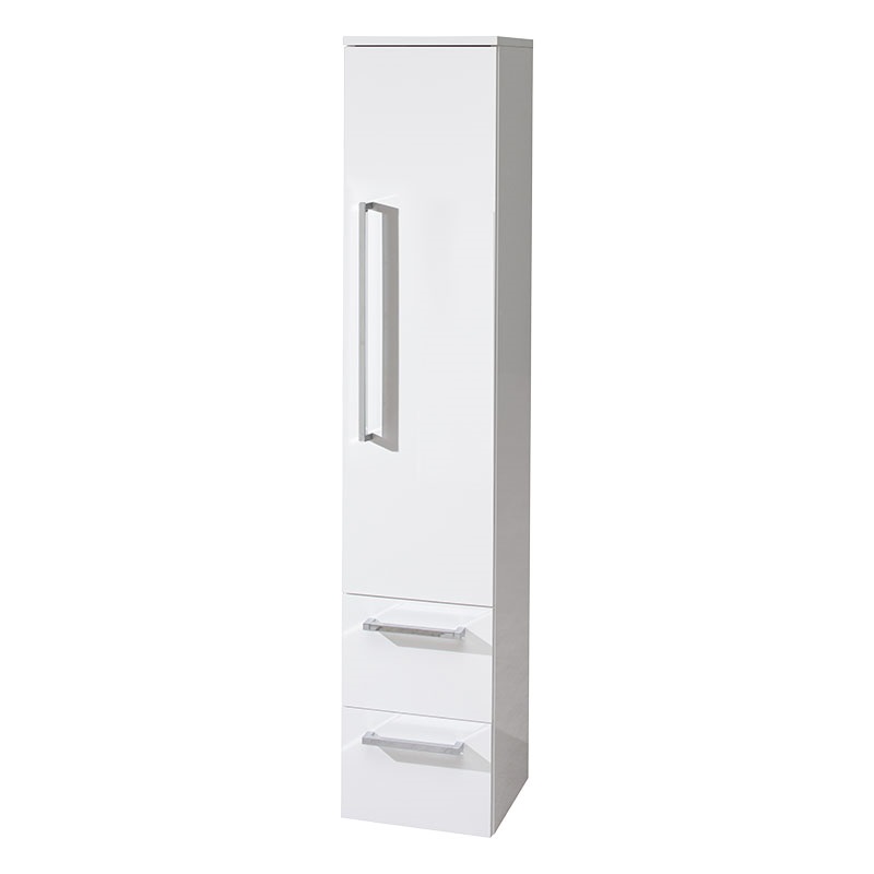 Mereo Koupelnová skříňka, závěsná bez nožiček, pravá, bílá/bílá Rozměr skříňky325x1630x330 mm