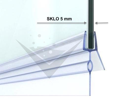 ROSS Stírací lišta silikonová spodní 100cm, na sprchové dveře 5 mm - sada 2 ks