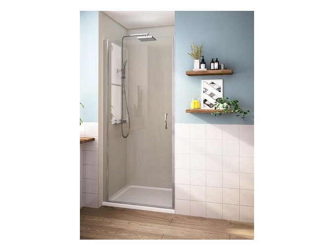 ROSS ALORE 95x190cm - jednokřídlé sprchové dveře 91-96cm Výhodou je dveří je, že lze instalovat na pravou nebo na levou stranu