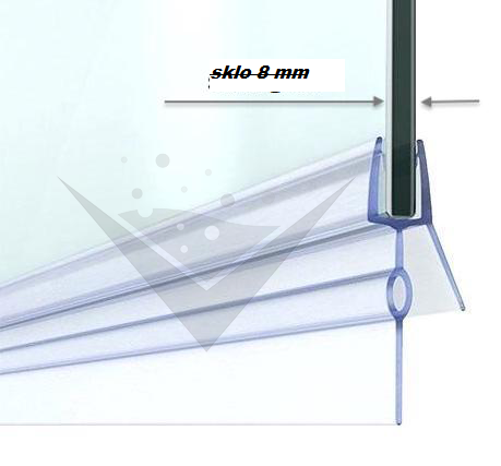 ROSS Stírací lišta silikonová spodní 100cm, na sprchové dveře 8 mm - sada 2 ks