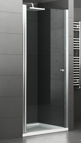 ROSS Mono 85x195 cm - jednokřídlé sprchové dveře pro niku 85 až 90 cm Výplň: čiré sklo 5 mm, výhodou je dveří je, že lze instalovat na pravou nebo na levou stranu.