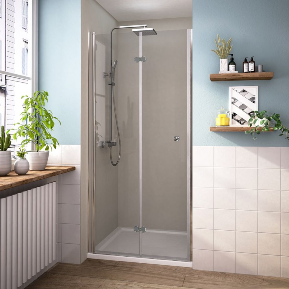 ROSS MISTRAL 100 - zalamovací sprchové dveře do niky 96-101 cm možno instalovat na pravou i levou stranu