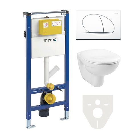 Mereo WC komplet pro sádrokarton s příslušenstvím, MM02SET