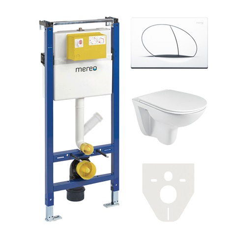 Mereo WC komplet pro sádrokarton s příslušenstvím, MM02SETR