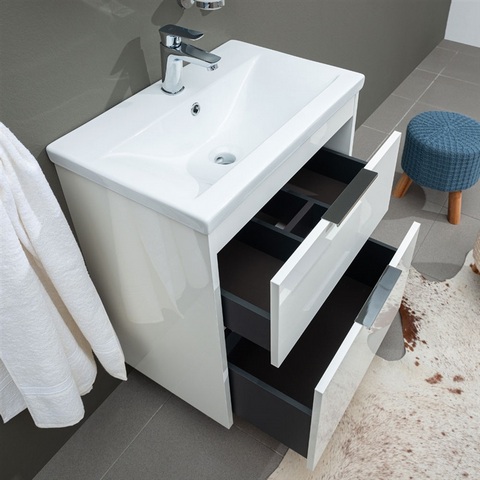 Mereo Vigo, koupelnová skříňka s keramickým umyvadlem 81 cm, bílá