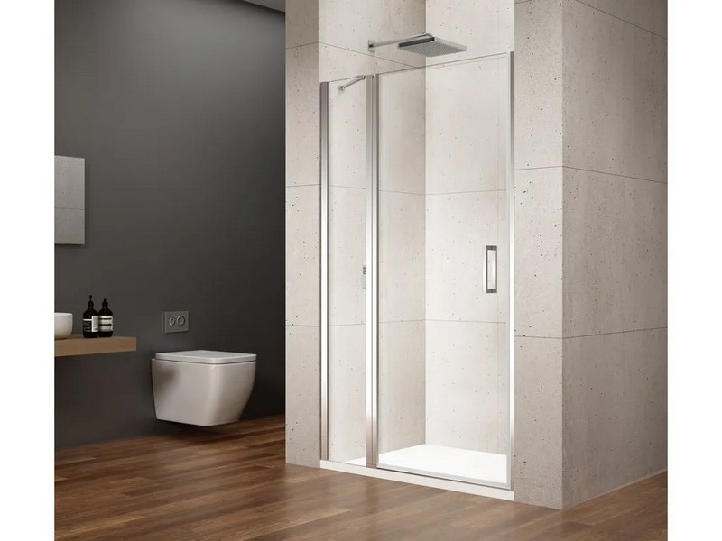 Gelco LORO Sprchové dveře do niky 1200 mm, s pevnou částí, čiré sklo, GN4612 lze instalovat na vaničku nebo přímo na podlahu
