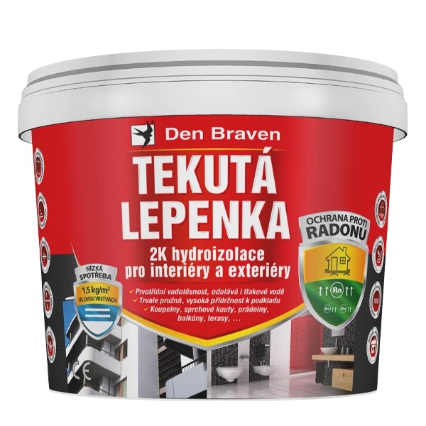 Tekutá lepenka 2K hydroizolace 7 kg na zděné, betonové, sádrokartonové a další povrchy