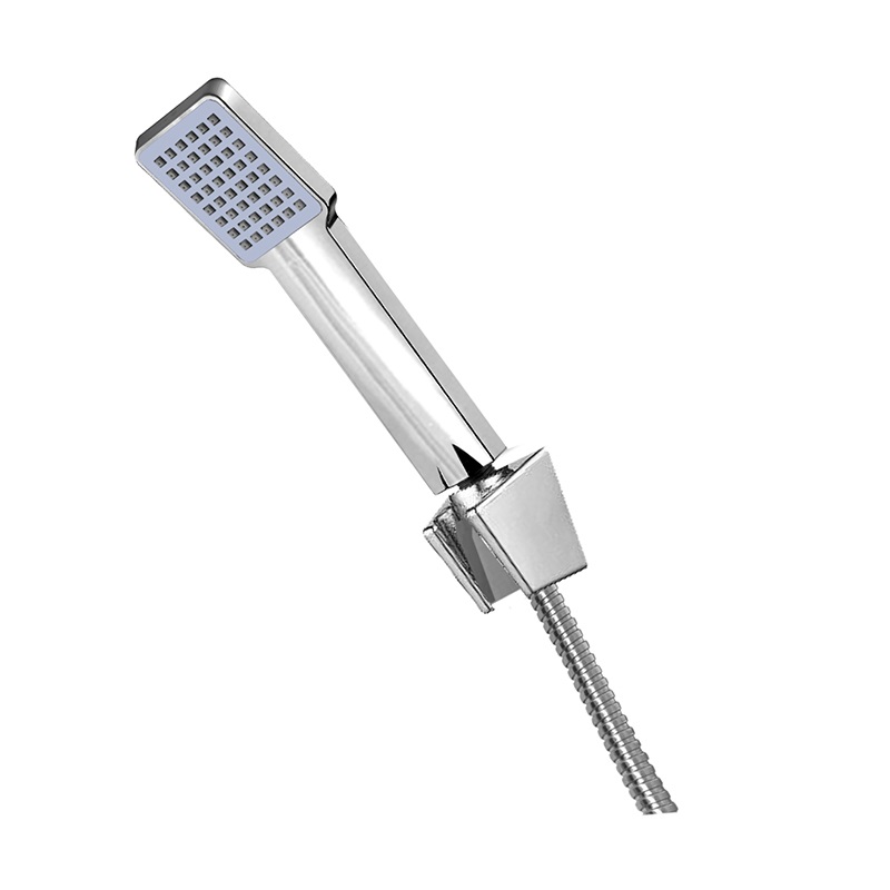Mereo Sprchová souprava, jednopolohová sprcha, sprchová hadice šedostříbrná, systém zabraňující překroucení (CB469C)