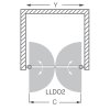 Sprchové dveře dvoukřídlé 100 cm LLDO2