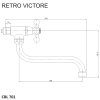 CBL701- Umyvadlový kohoutek nástěnný, Retro Viktorie