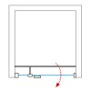 LINE 120 jednokřídlé sprchové dveře nakres