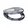 WC sedátko Grey Stones 80130 se zpomalovacím mechanismem SOFT-CLOSE pootevřené
