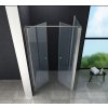 Obdélníkový sprchový kout ROSS Komfort kombi 90 x 100 cm otevřené dveře dovnitř | czkoupelna.cz