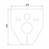 WC komplet pro zazdění s přislušenstvím, MM01SETR podložka nákres | czkoupelna.cz