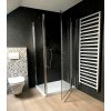 Luxury kombi 110x80x190 cm - obdélníková sprchová zástěna otevřené dveře