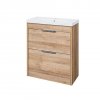 CN321 Vigo, koupelnová skříňka s keramickým umyvadlem 81 cm, dub Riviera