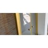 Komfort T2 100 gold - sprchové dvoukřídlé dveře 96-101x190 cm  dveře disponují zdvihacím pantem, čiré bezpečnostní sklo 6 mm