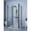 Sprchový kout nástěnný Komfort Black 80x90x80x190 cm | czkoupelna.cz