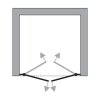 Komfort T2 140 - sprchové dvoukřídlé dveře 136-141 cm nákres