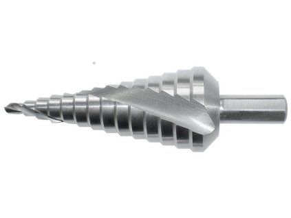 Vrták stupňovitý 6-32mm x 2,5/3/3,5/4mm HSS-Co (spirálová drážka)