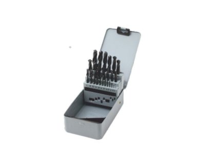 Sada vrtáků do kovu 1,0-13,0mm / 0,5mm válcované HSS-R DIN338 25ks