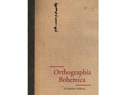 book Orthographia Bohemica Kateřina Voleková CZ 9788074702341