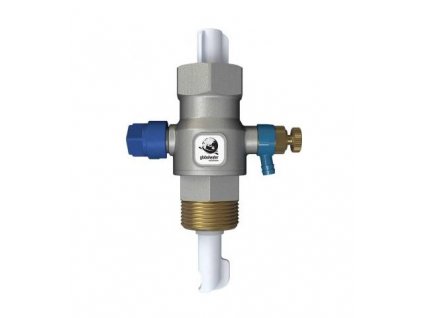 Global Water FlowThru inline adaptor s vypouštěním a uzavíráním 1“ BSP 10bar.
