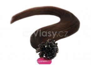 Asijské vlasy na metodu keratin odstín 2 po 20 ks