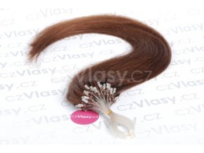 Asijské vlasy na metodu micro-ring odstín 4 po 20 ks