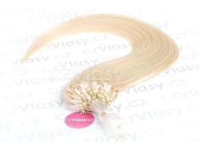 Asijské vlasy na metodu micro-ring odstín 613 po 20 ks