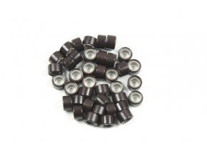 Kroužky micro ring se silikonem - tmavě hnědé