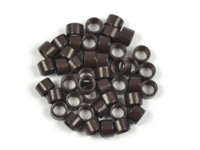 Kroužky micro ring 4,5 mm bez silikonu - tmavě hnědé