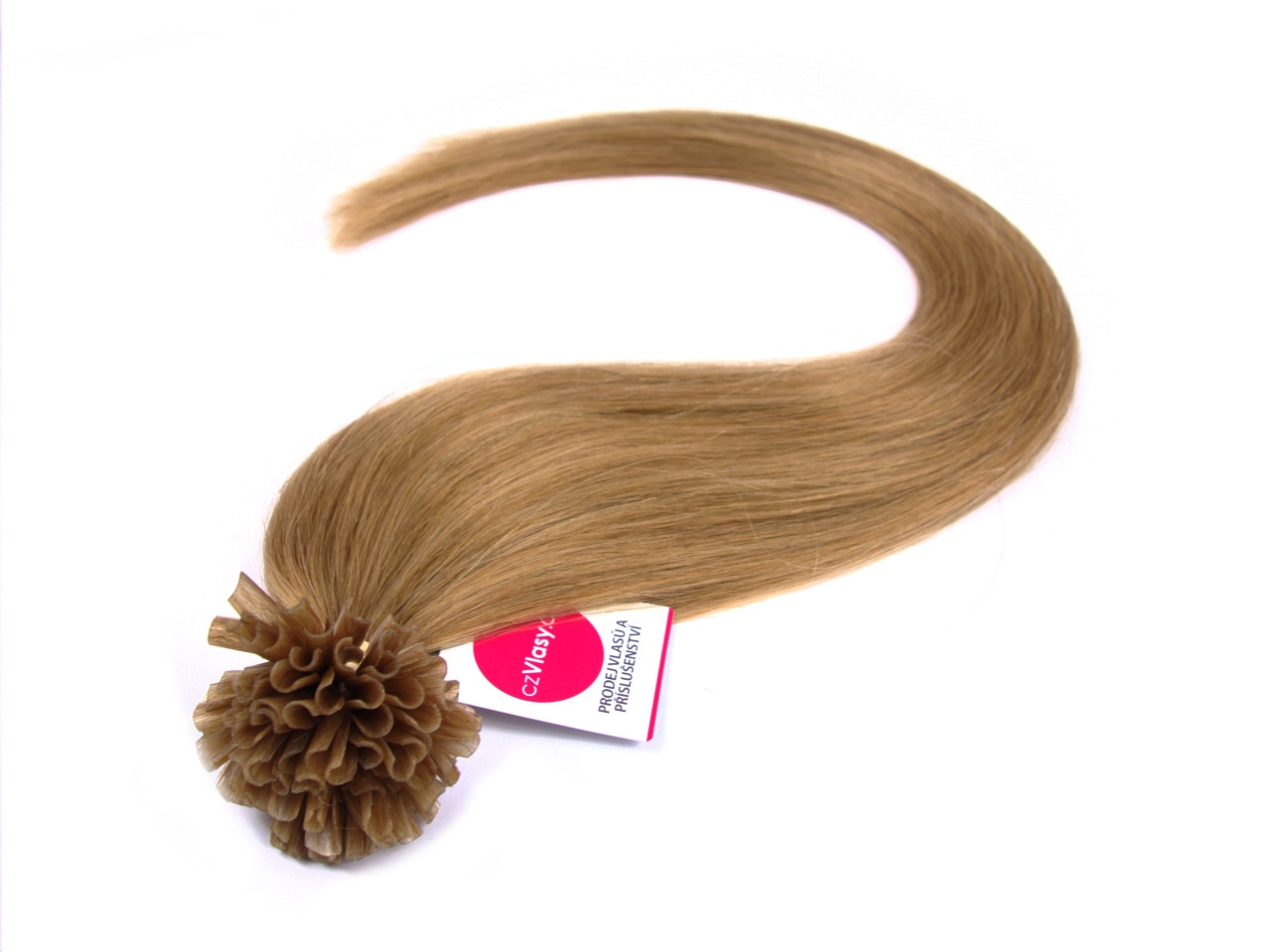 Asijské vlasy na metodu keratin odstín 18 Délka: 51 cm, Hmotnost: 0,5 g/pramínek, REMY kvalita