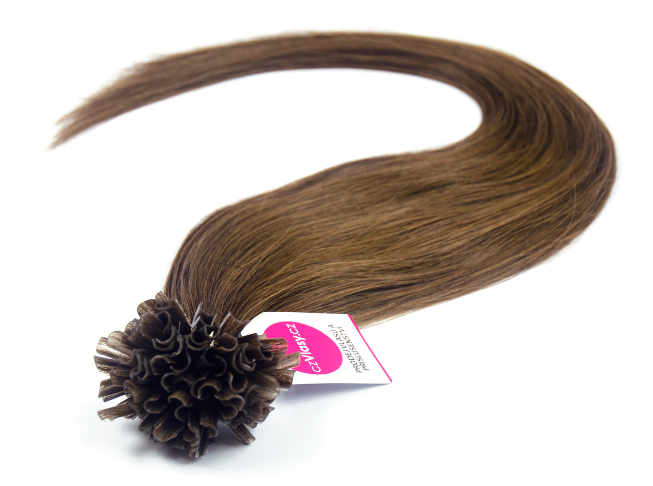 Asijské vlasy na metodu keratin odstín 4 Délka: 46 cm, Hmotnost: 0,5 g/pramínek, REMY kvalita