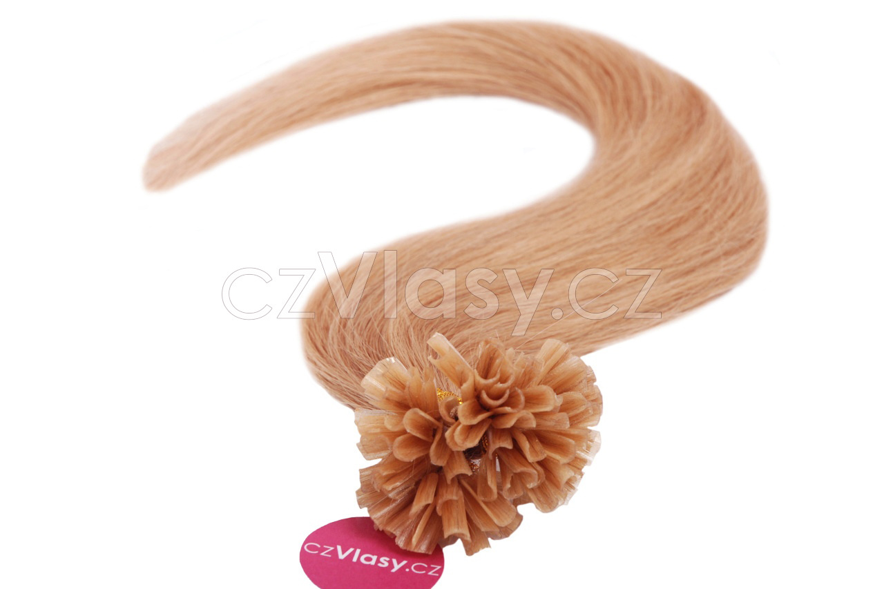 Asijské vlasy na metodu keratin odstín 27 Délka: 46 cm, Hmotnost: 0,5 g/pramínek, REMY kvalita