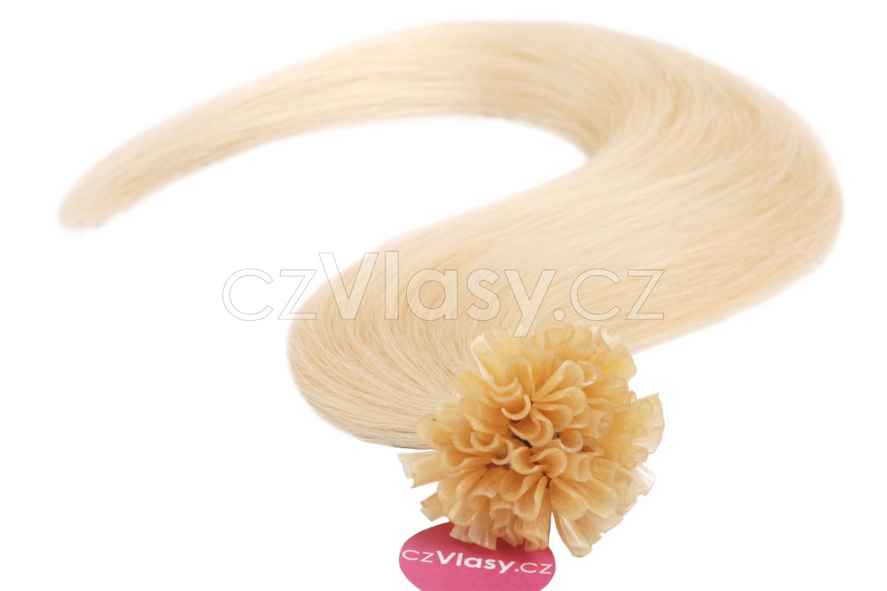 Asijské vlasy na metodu keratin odstín 613 Délka: 46 cm, Hmotnost: 0,5 g/pramínek, REMY kvalita