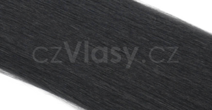 Asijské vlasy zakončené do trubičky odstín 1 Délka: 56 cm, Hmotnost: 0,5 g/pramínek, REMY kvalita