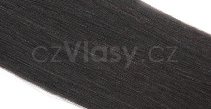 Asijské vlasy zakončené do trubičky odstín 1B Délka: 56 cm, Hmotnost: 0,5 g/pramínek, REMY kvalita