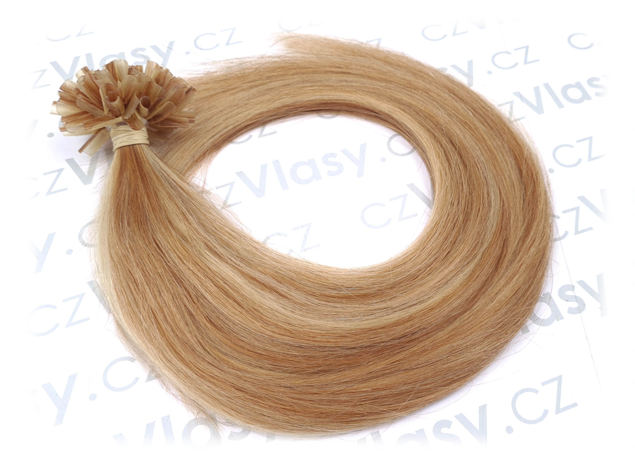 Asijské vlasy na metodu keratin melír 6/613 Délka: 51 cm, Hmotnost: 0,5 g/pramínek, REMY kvalita
