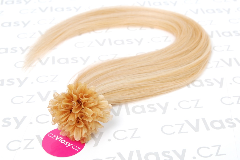 Asijské vlasy na metodu keratin melír 27/613 Délka: 51 cm, Hmotnost: 0,5 g/pramínek, REMY kvalita