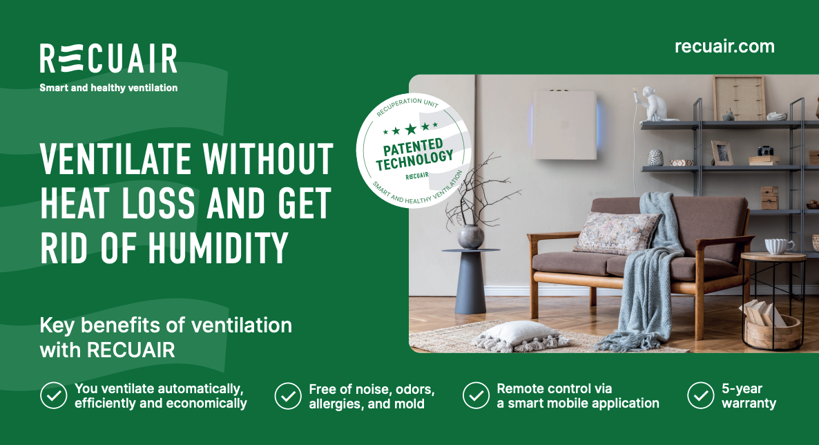 Decentralised heat recovery for a single room: Why choose the Recuair DC40 unit?