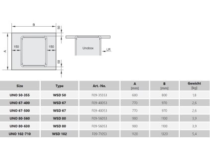 Rosenberg WSD ME 67-400-450-rozmer