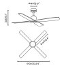 Stropní ventilátor FARO Molokai - 33475