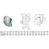 Venplast PC 406 230 V PP PTC - rozměr