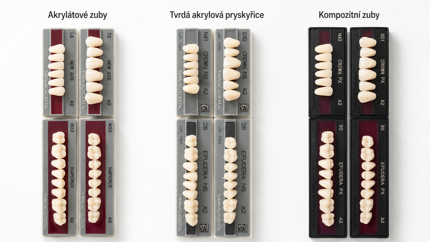 Jak vybrat hotové zuby pro zubní náhrady | Yamahachi Dental