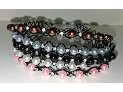 Čelenka do vlasů s perličkama