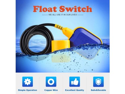 Plovákový spínač regulátoru regulátoru hladiny kapaliny 5 metrů